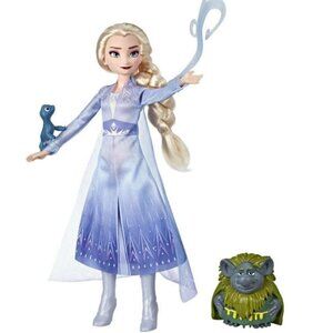 New in Box- Disney Princess Frozen II Elsa Doll w/Pabbie & Salamander Figures